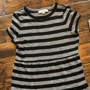 LOFT Striped Knit Tiered Top - Petite